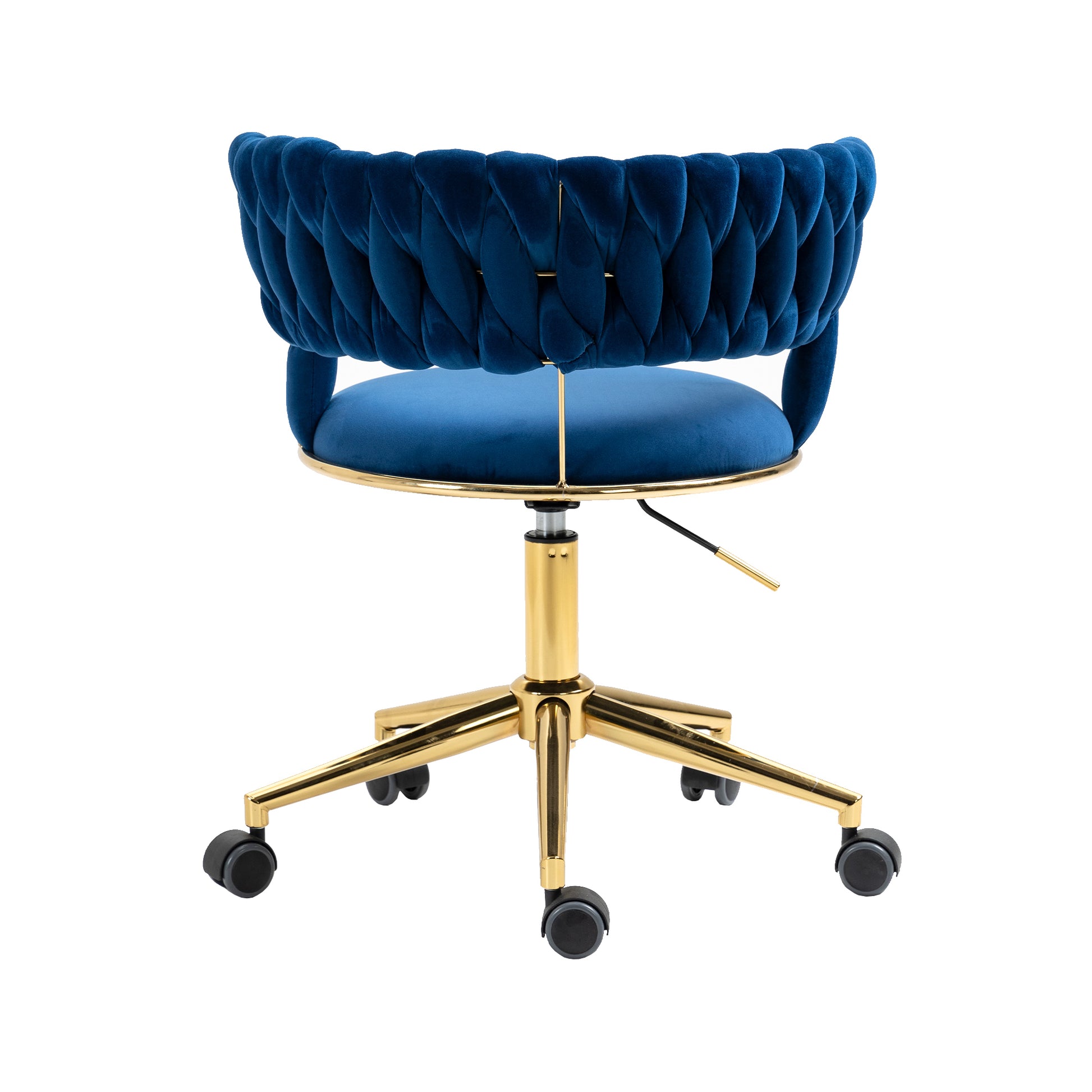 Coolmore Home Office Desk Chair, Vanity Chair, Modern Adjustable Home Computer Executive Chair Swivel Task Chair For Small Space, Living Room, Make Up, Studying Navy Polyester