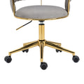 Coolmore Home Office Desk Chair, Vanity Chair, Modern Adjustable Home Computer Executive Chair Swivel Task Chair For Small Space, Living Room, Make Up, Studying Gray Polyester