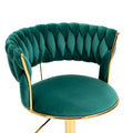 Coolmore Home Office Desk Chair, Vanity Chair, Modern Adjustable Home Computer Executive Chair Swivel Task Chair For Small Space, Living Room, Make Up, Studying Emerald Polyester