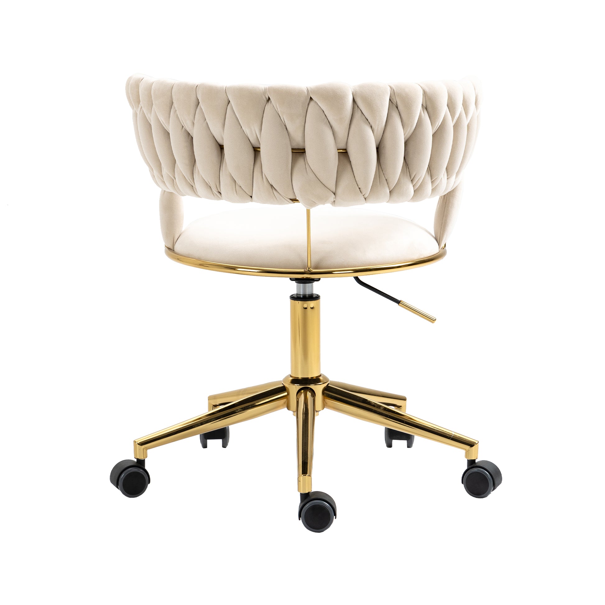 Coolmore Home Office Desk Chair, Vanity Chair, Modern Adjustable Home Computer Executive Chair Swivel Task Chair For Small Space, Living Room, Make Up, Studying Ivory Polyester