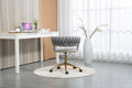Coolmore Home Office Desk Chair, Vanity Chair, Modern Adjustable Home Computer Executive Chair Swivel Task Chair For Small Space, Living Room, Make Up, Studying Gray Polyester