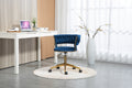 Coolmore Home Office Desk Chair, Vanity Chair, Modern Adjustable Home Computer Executive Chair Swivel Task Chair For Small Space, Living Room, Make Up, Studying Navy Polyester