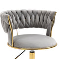 Coolmore Home Office Desk Chair, Vanity Chair, Modern Adjustable Home Computer Executive Chair Swivel Task Chair For Small Space, Living Room, Make Up, Studying Gray Polyester