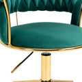 Coolmore Home Office Desk Chair, Vanity Chair, Modern Adjustable Home Computer Executive Chair Swivel Task Chair For Small Space, Living Room, Make Up, Studying Emerald Polyester