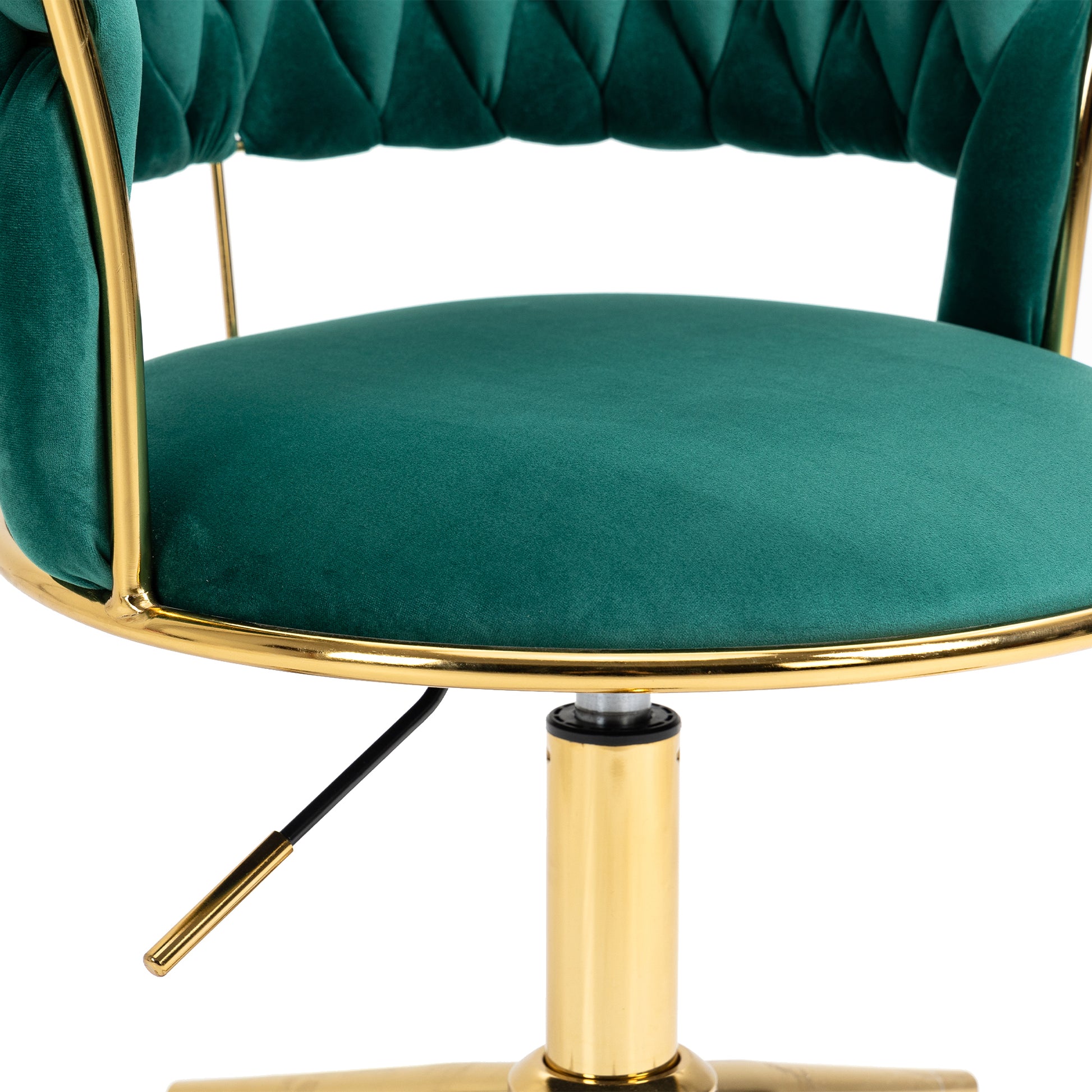 Coolmore Home Office Desk Chair, Vanity Chair, Modern Adjustable Home Computer Executive Chair Swivel Task Chair For Small Space, Living Room, Make Up, Studying Emerald Polyester