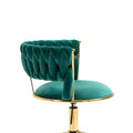 Coolmore Home Office Desk Chair, Vanity Chair, Modern Adjustable Home Computer Executive Chair Swivel Task Chair For Small Space, Living Room, Make Up, Studying Emerald Polyester