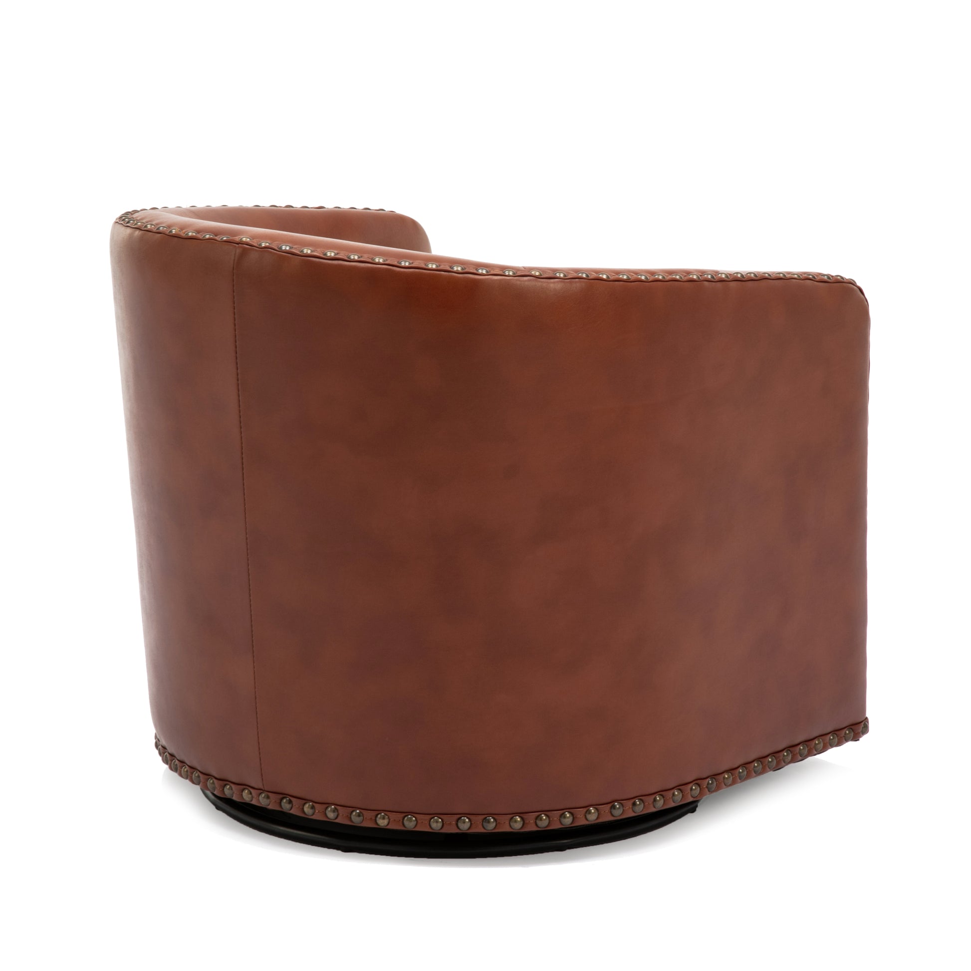 Trenton Swivel Arm Chair Caramel Caramel Foam Pu Leather