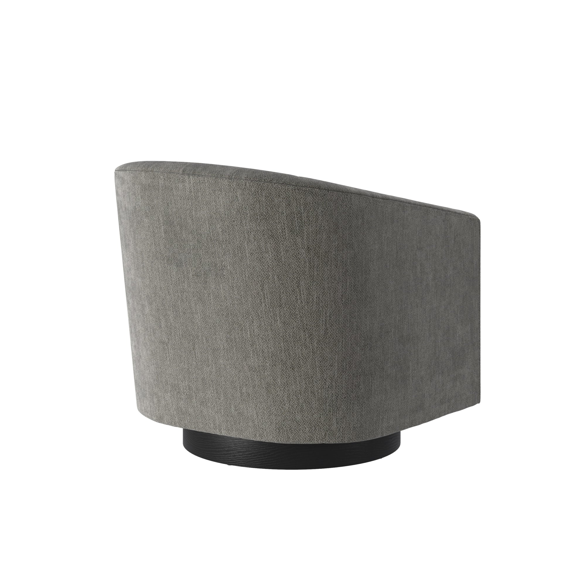 Garland Charcoal Wood Base Swivel Chair Charcoal Grey Foam Polyester