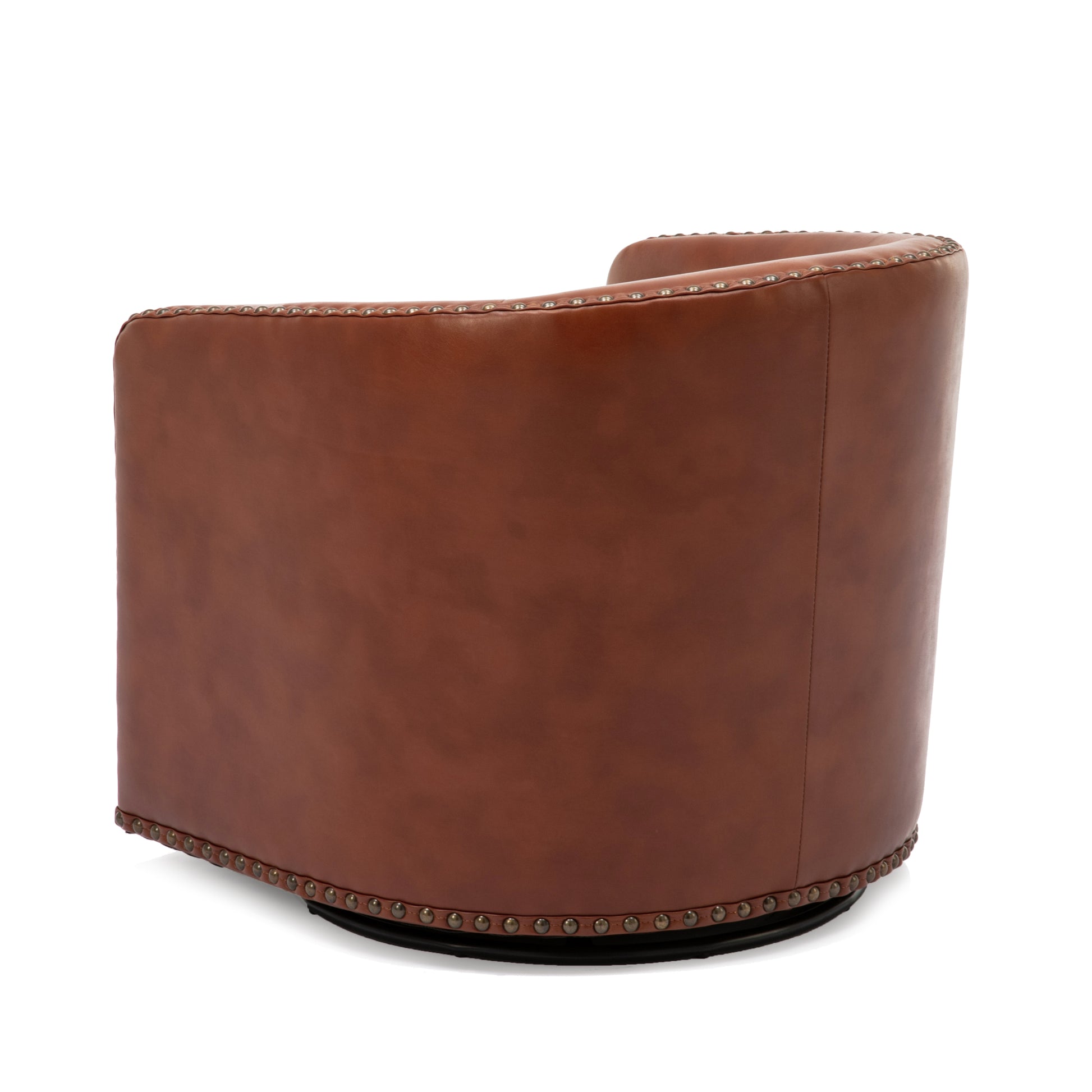 Trenton Swivel Arm Chair Caramel Caramel Foam Pu Leather