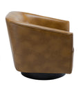 Garland Camel Wood Base Swivel Chair Camel Foam Pu Leather