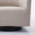 Garland Oatmeal Wood Base Swivel Chair Natural Foam Polyester
