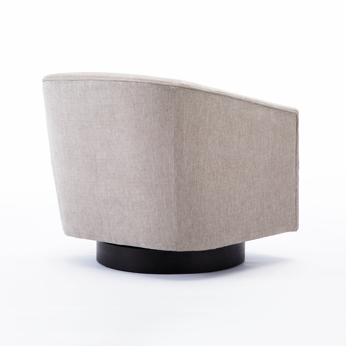 Garland Oatmeal Wood Base Swivel Chair Natural Foam Polyester