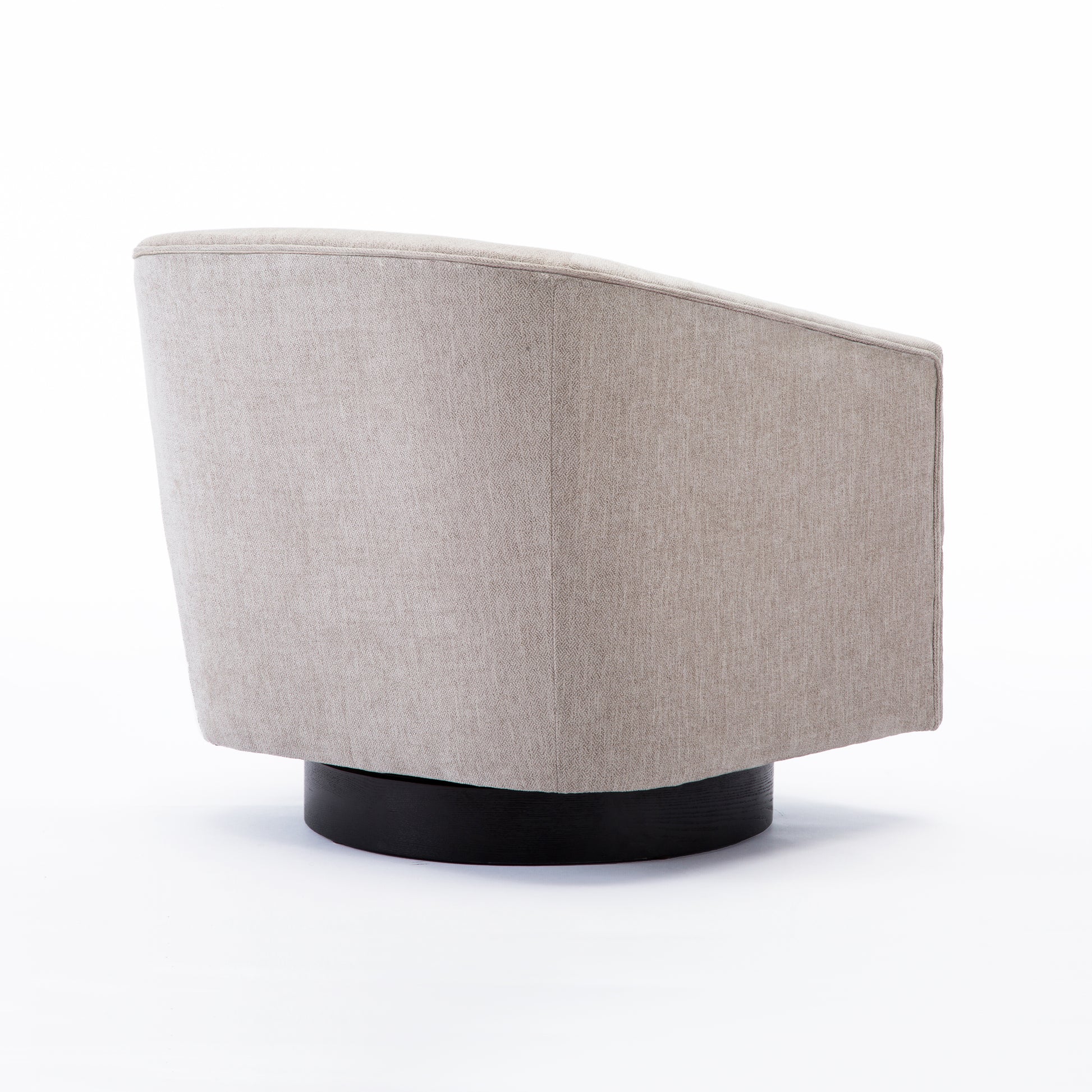 Garland Oatmeal Wood Base Swivel Chair Natural Foam Polyester
