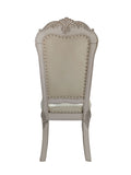 Dresden Side Chair Set 2 In Fabric & Bone White Finish Dn01701 White Mdf