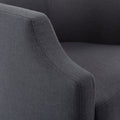 Isabelle Ashen Grey Swivel Glider Barrel Chair Grey Foam Polyester