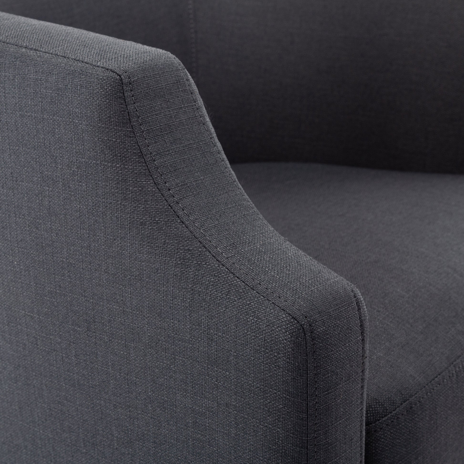 Isabelle Ashen Grey Swivel Glider Barrel Chair Grey Foam Polyester