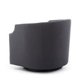Isabelle Ashen Grey Swivel Glider Barrel Chair Grey Foam Polyester