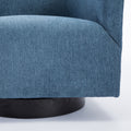 Garland Cadet Blue Wood Base Swivel Chair Blue Foam Polyester