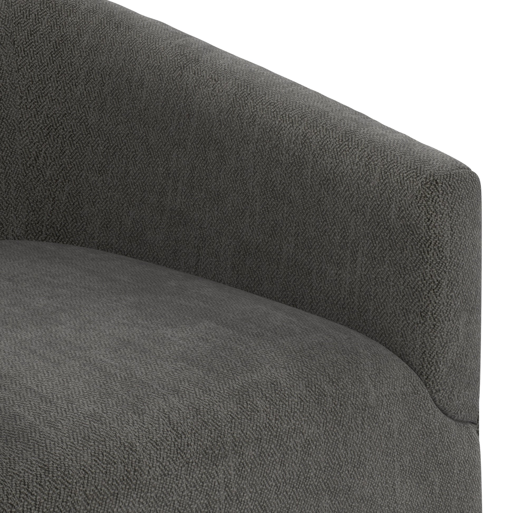 Garland Charcoal Wood Base Swivel Chair Charcoal Grey Foam Polyester