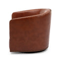 Trenton Swivel Arm Chair Caramel Caramel Foam Pu Leather
