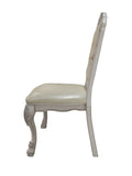 Dresden Side Chair Set 2 In Pu & Bone White Finish Dn01696 White Pu