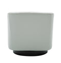 Garland Dove Grey Wood Base Swivel Chair Grey Foam Pu Leather