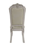 Dresden Side Chair Set 2 In Pu & Bone White Finish Dn01696 White Pu