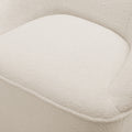 Anson Boucle Swivel Chair Off White Foam Fabric