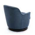 Richfield Cadet Blue Wood Base Swivel Chair Blue Foam Polyester