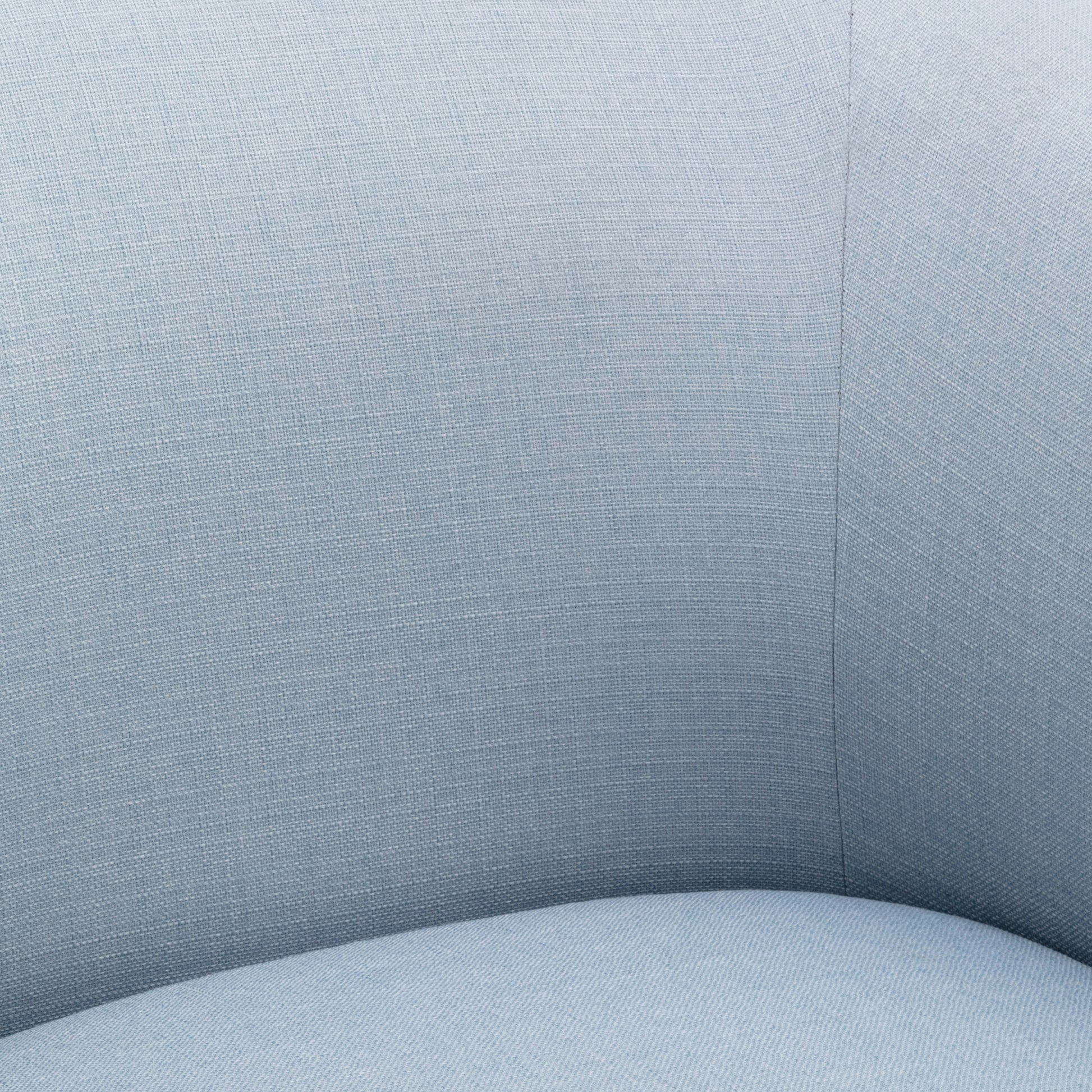 Earl Sky Blue Skirted Swivel Chair Light Blue Foam Polyester