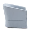 Earl Sky Blue Skirted Swivel Chair Light Blue Foam Polyester