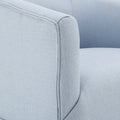 Earl Sky Blue Skirted Swivel Chair Light Blue Foam Polyester