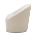 Anson Boucle Swivel Chair Off White Foam Fabric