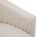 Earl Linen Skirted Swivel Chair Natural Foam Polyester