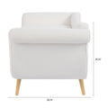 Chaise Lounge With Scroll Arms White Fabric