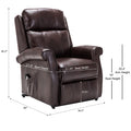 Landis Brown Traditional Lift Chair Brown Foam Pu Leather