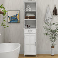 Floor Standing Cabinet With 1 Door And 1 Drawer White White Mdf