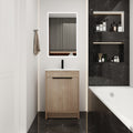 Freestanding Bathroom Vanity With White Ceramic Sink & 2 Soft Close Cabinet Doors Kd Packing ,Bvb02424Plo G Bl9060B ,W1286S00015 Plain Light Oak 2 Bathroom Freestanding Modern Plywood