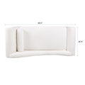 Chaise Lounge With Scroll Arms White Fabric