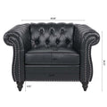 3 Piece Configurable Living Room Set Black Pu