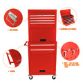 High Capacity Rolling Tool Chest With Wheels And Drawers, 6 Drawer Tool Storage Cabinet Red Red Steel