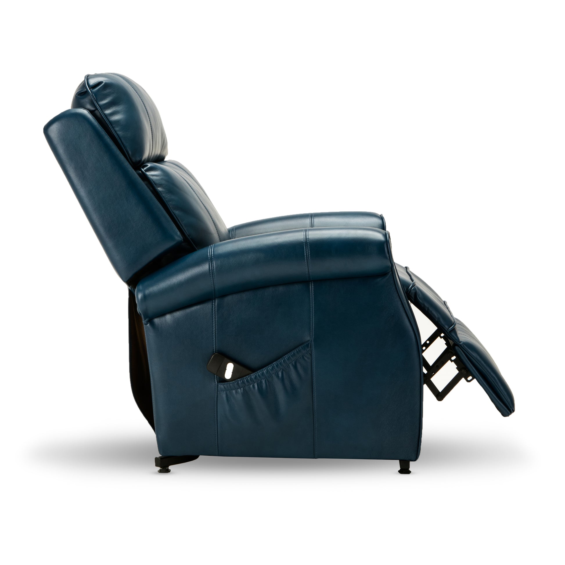 Landis Navy Blue Traditional Lift Chair Navy Blue Foam Pu Leather