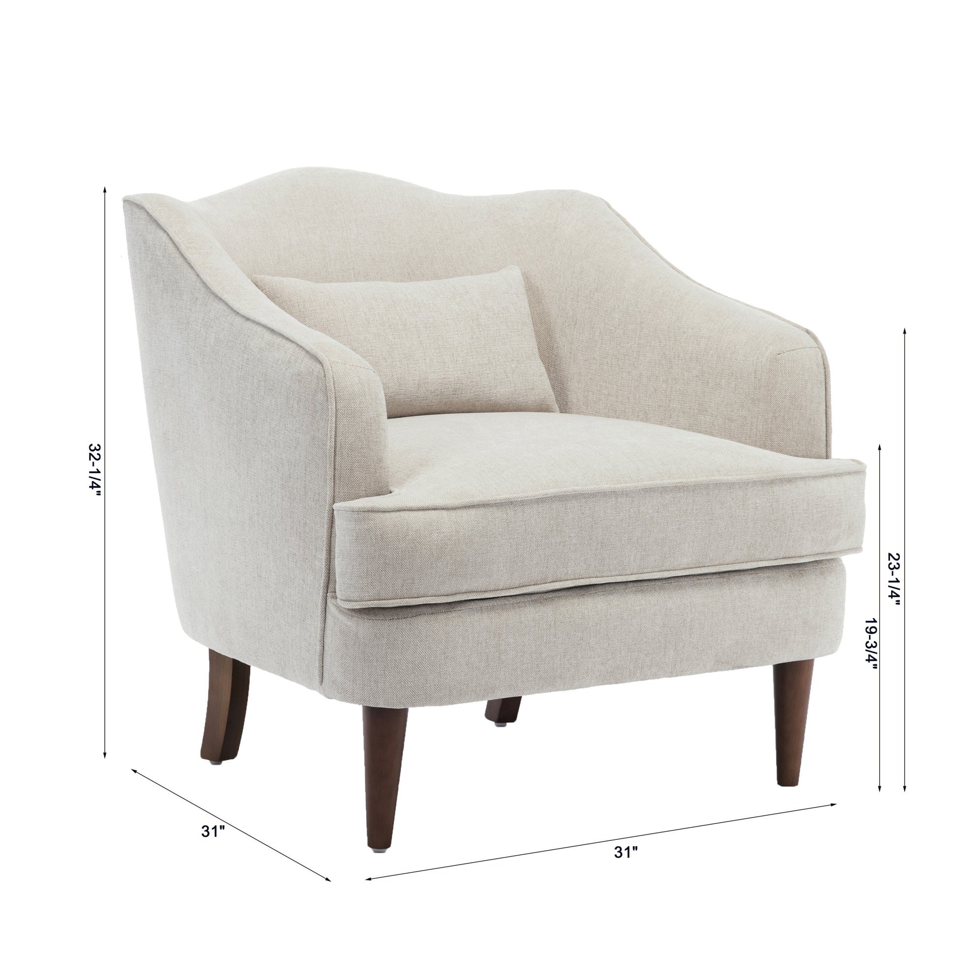 Fenton Upholstered Arm Chair Sea Oat Natural Foam Polyester