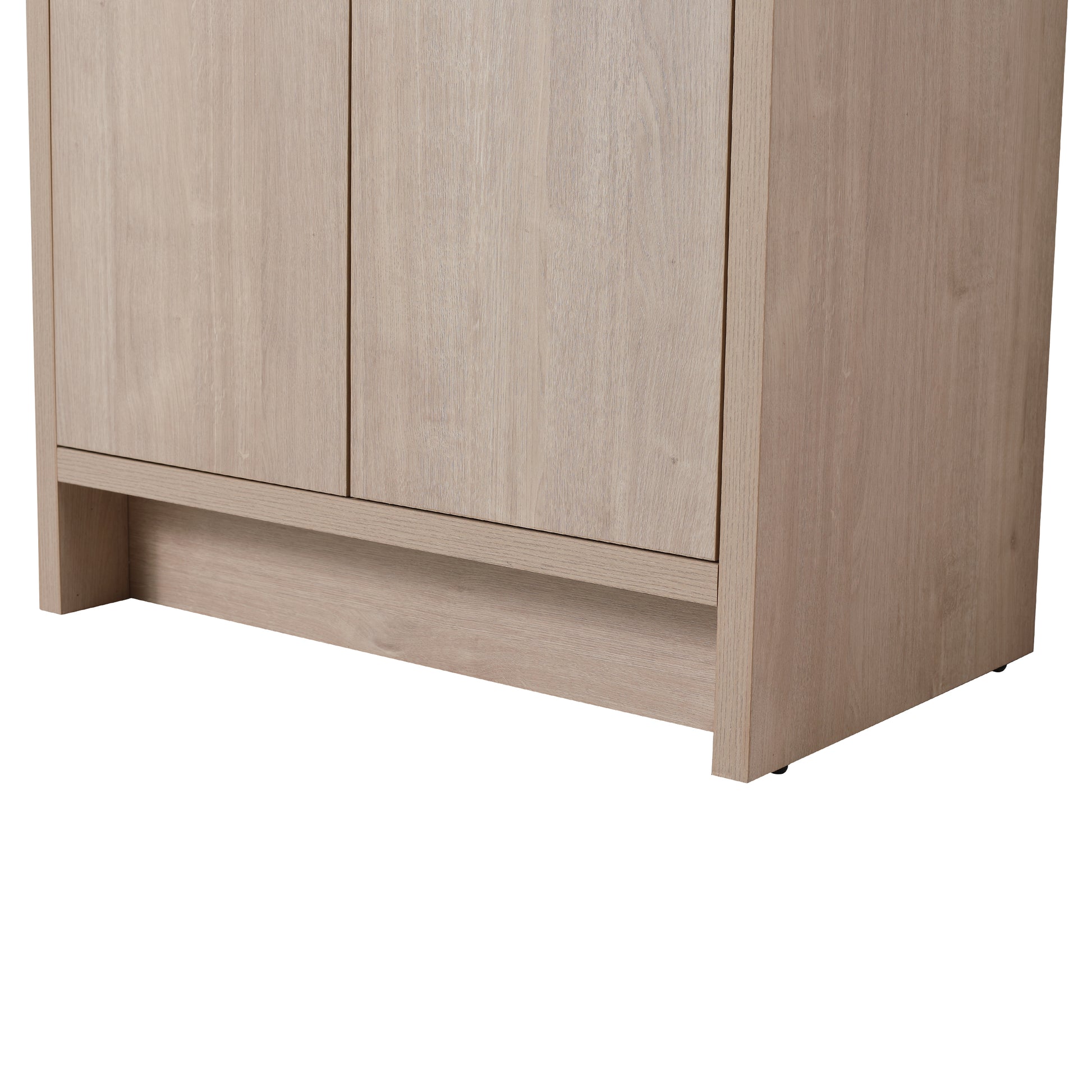 30 Inch Freestanding Bathroom Vanity With White Ceramic Sink & 2 Soft Close Cabinet Doors Bvb02430Plo Bl9075B W999S00063 Plain Light Oak 2 Bathroom Freestanding Modern Plywood