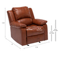 Charlotte Caramel Leather Gel Recliner Caramel Foam Pu Leather