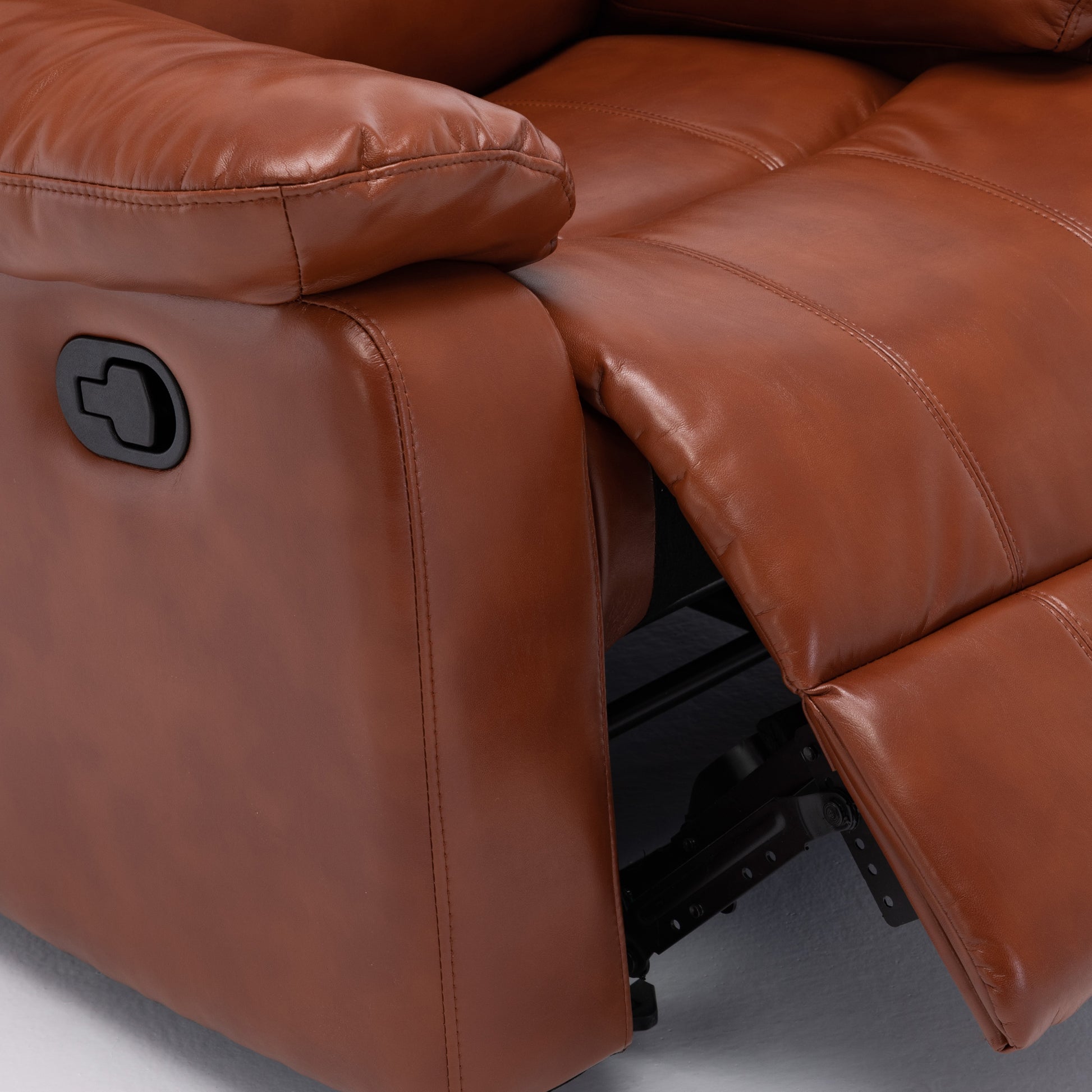 Charlotte Caramel Leather Gel Recliner Caramel Foam Pu Leather