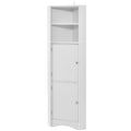 Tall Bathroom Corner Cabinet, Freestanding Storage Cabinet With Doors And Adjustable Shelves, Mdf Board, White White Mdf