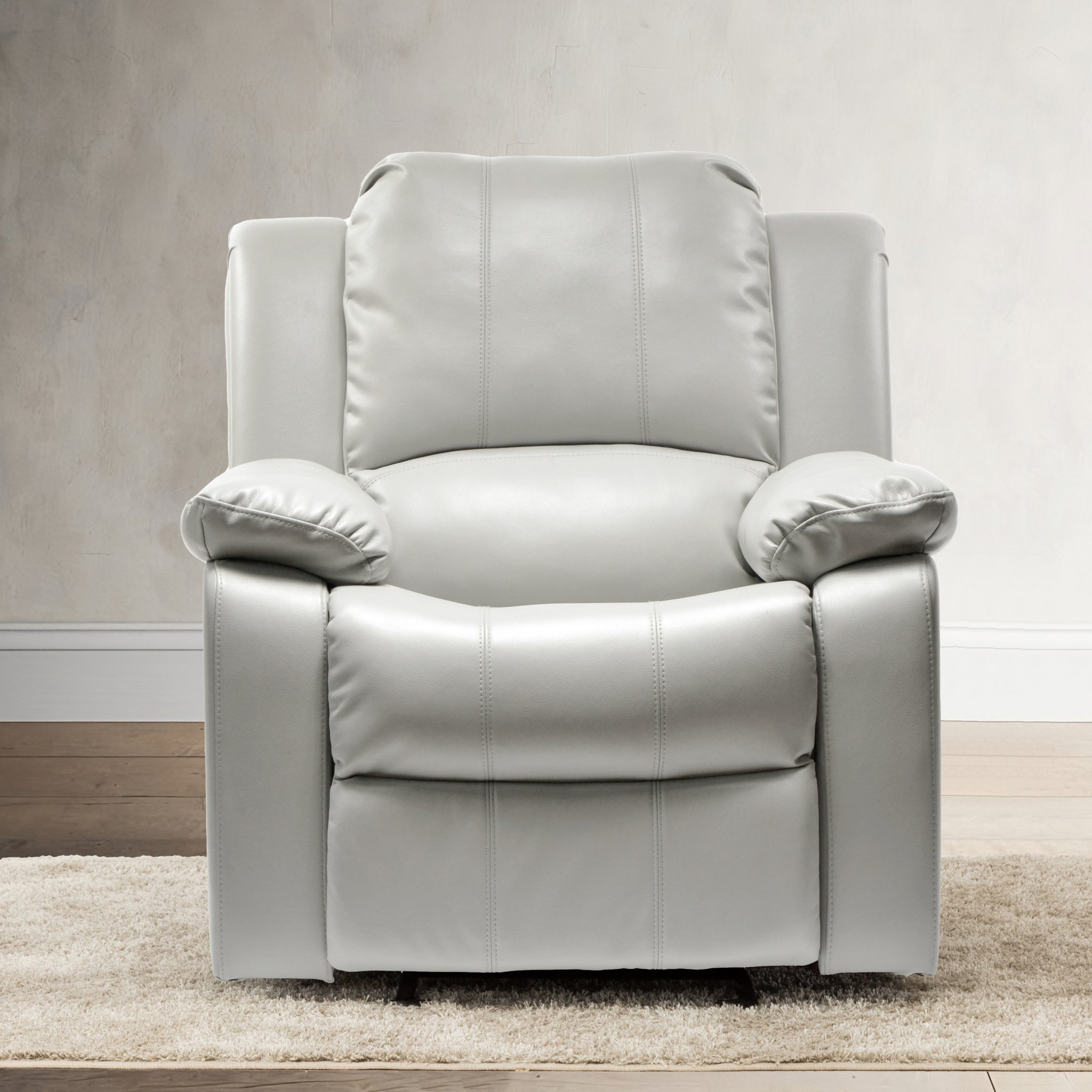 Charlotte Ivory Leather Gel Recliner Ivory Foam Pu Leather