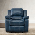 Charlotte Navy Blue Leather Gel Recliner Navy Blue Foam Pu Leather