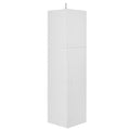 Tall Bathroom Corner Cabinet, Freestanding Storage Cabinet With Doors And Adjustable Shelves, Mdf Board, White White Mdf